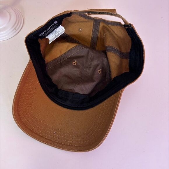 Carhartt Brown 100% Baseball Hat Adjustable Unisex - Picture 4 of 5